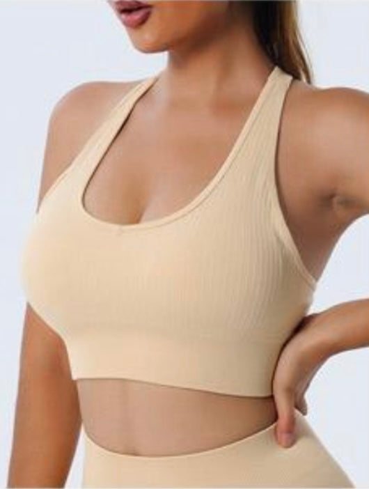 RIBBED PATTERNED BRA