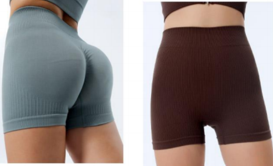 RIBBED PATTERNED SHORTS