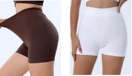 RIBBED PATTERNED SHORTS