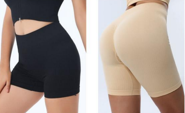 RIBBED PATTERNED SHORTS