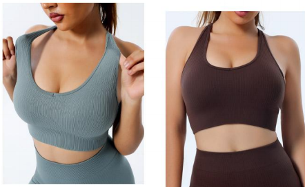 RIBBED PATTERNED BRA